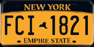 NY license plate FCI1821