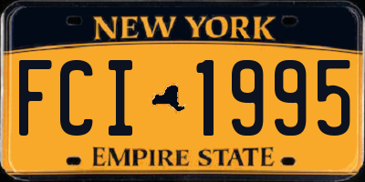 NY license plate FCI1995