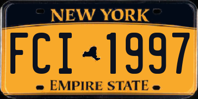 NY license plate FCI1997
