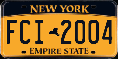 NY license plate FCI2004
