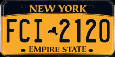 NY license plate FCI2120