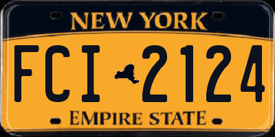 NY license plate FCI2124