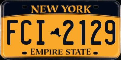 NY license plate FCI2129