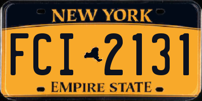 NY license plate FCI2131