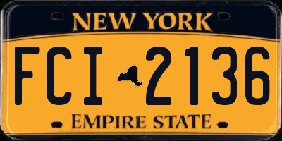 NY license plate FCI2136