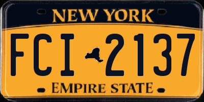 NY license plate FCI2137