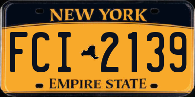 NY license plate FCI2139