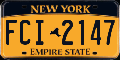 NY license plate FCI2147