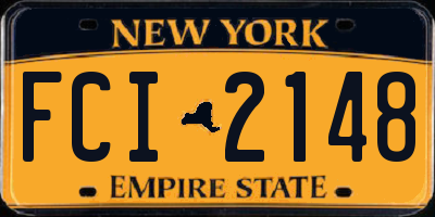 NY license plate FCI2148