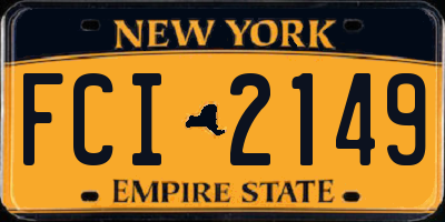 NY license plate FCI2149