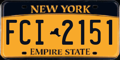 NY license plate FCI2151