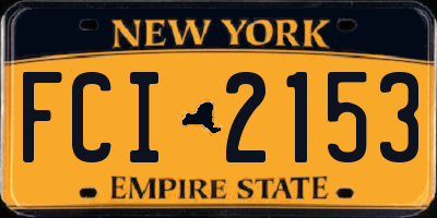 NY license plate FCI2153