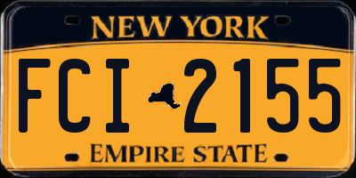 NY license plate FCI2155