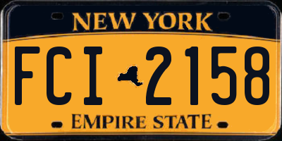 NY license plate FCI2158