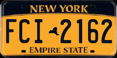 NY license plate FCI2162