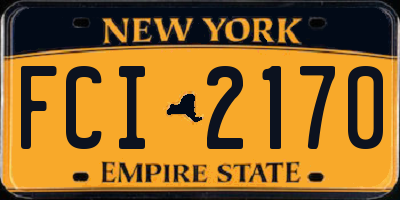 NY license plate FCI2170