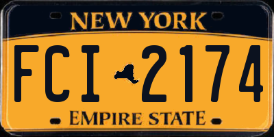 NY license plate FCI2174