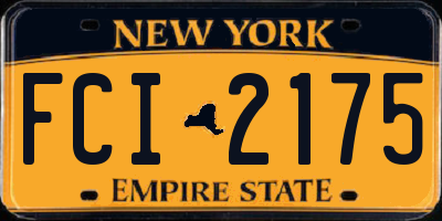 NY license plate FCI2175