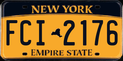 NY license plate FCI2176