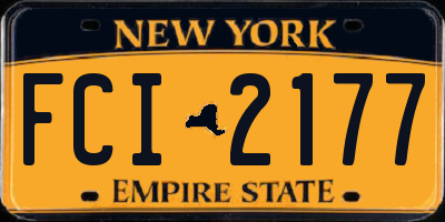 NY license plate FCI2177