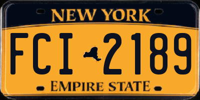 NY license plate FCI2189