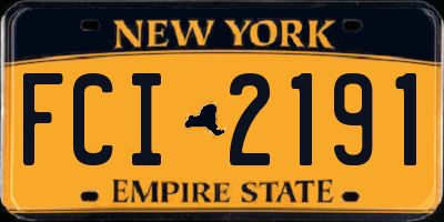 NY license plate FCI2191