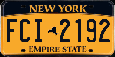 NY license plate FCI2192