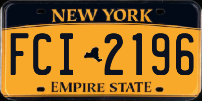 NY license plate FCI2196