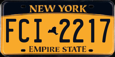 NY license plate FCI2217