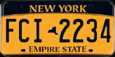 NY license plate FCI2234
