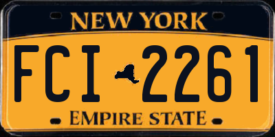 NY license plate FCI2261