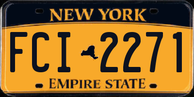 NY license plate FCI2271