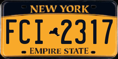 NY license plate FCI2317