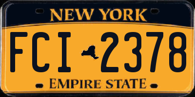 NY license plate FCI2378
