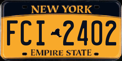 NY license plate FCI2402