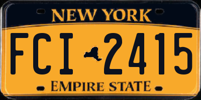 NY license plate FCI2415