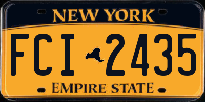 NY license plate FCI2435