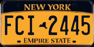 NY license plate FCI2445
