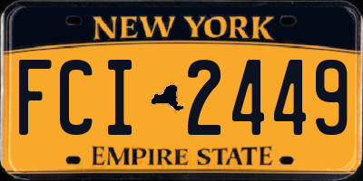 NY license plate FCI2449