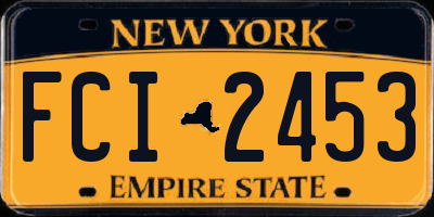 NY license plate FCI2453