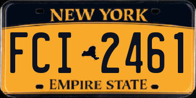 NY license plate FCI2461