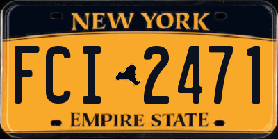 NY license plate FCI2471