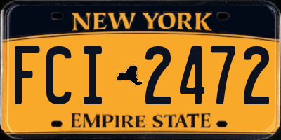 NY license plate FCI2472