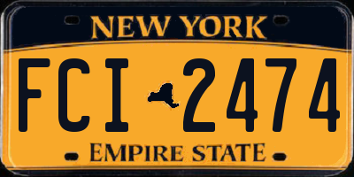 NY license plate FCI2474