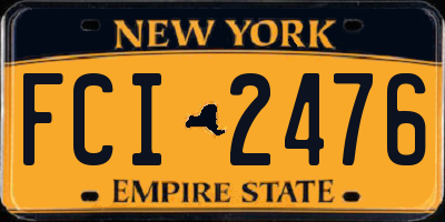 NY license plate FCI2476