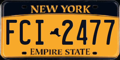NY license plate FCI2477