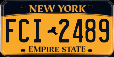 NY license plate FCI2489
