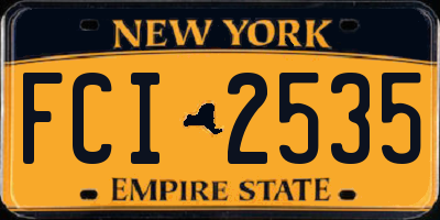 NY license plate FCI2535