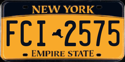 NY license plate FCI2575