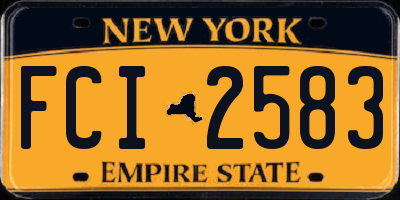 NY license plate FCI2583